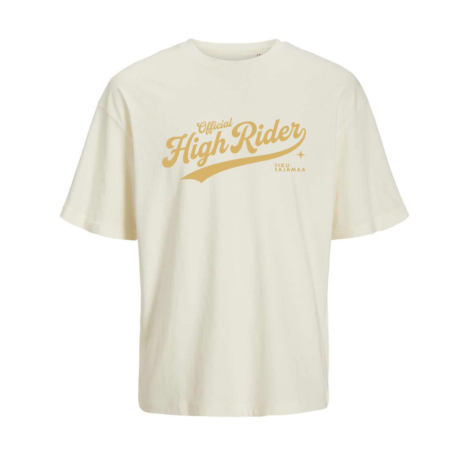 OFFICIAL HIGH RIDER – Shirt 2 off white oversized shirt mit High Rider aufdruck in gold